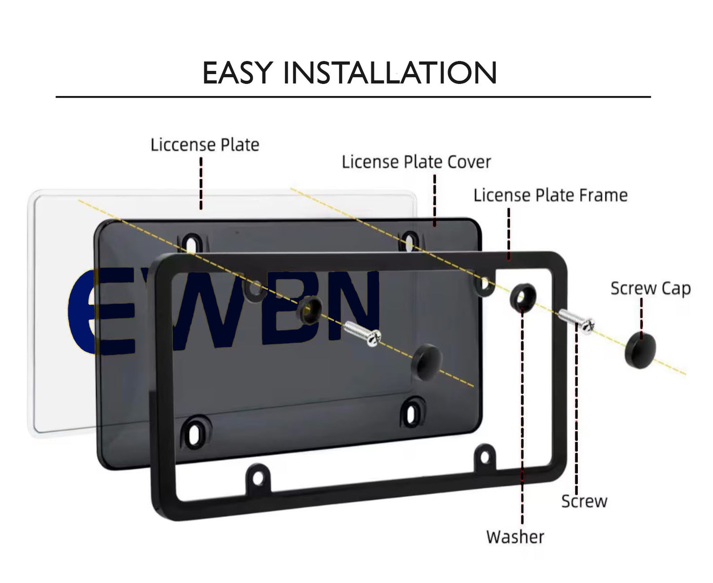 Anti Photo Red Light Speed Toll Camera Blocker Plate Cover With Lens